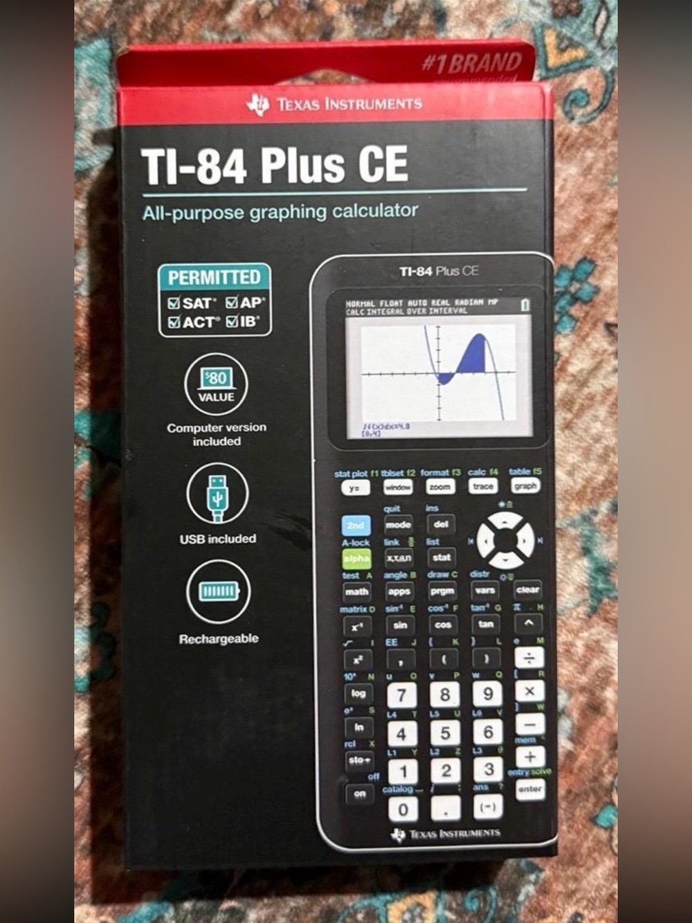 Texas Instruments TI 84 Plus CE
Graphing Calculator WITH Case Cable
Black new